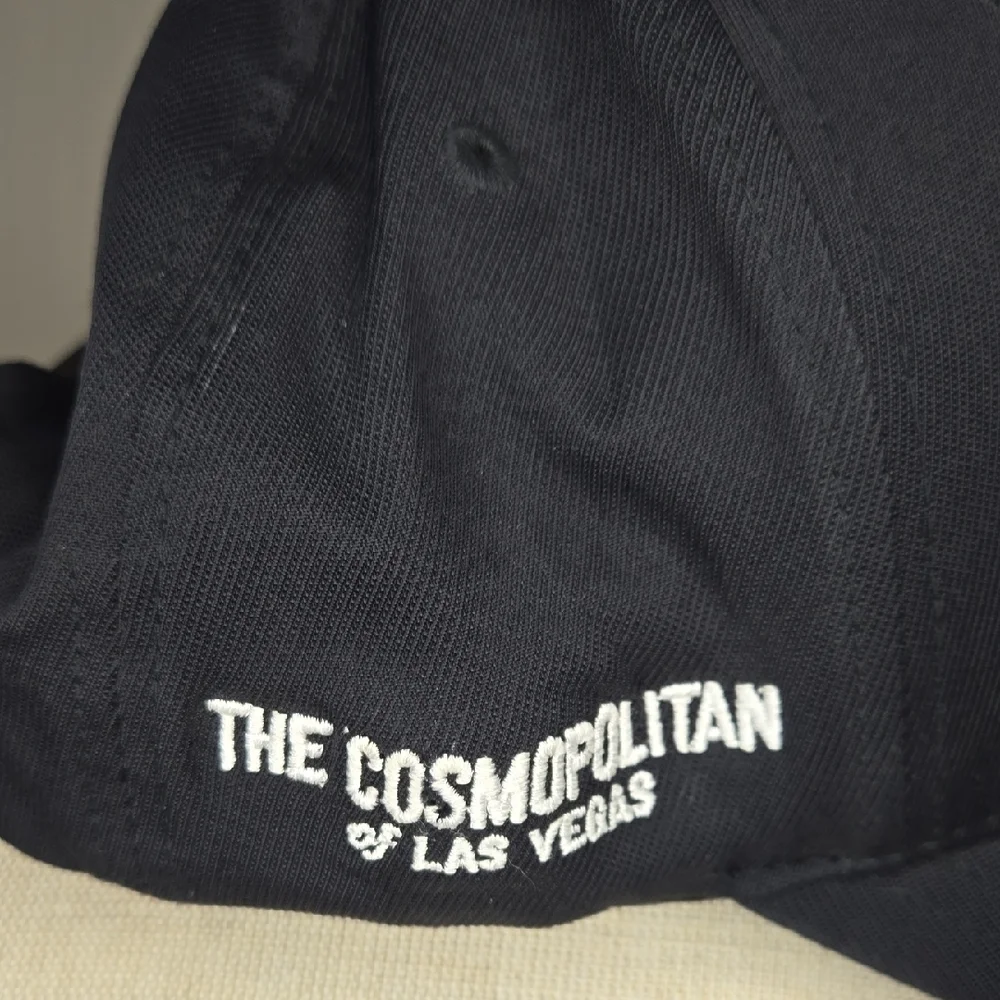 Men's Black Hat with White Embroidery